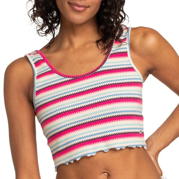 NWT - Roxy Women's Keep It Wavy Striped Tank Top - size XL - Picture 1 of 8